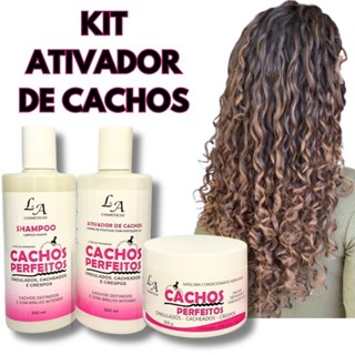 Kit Shampoo Cachos  + Ativador de cachos + Mascara Cachos em Oferta na Shopee