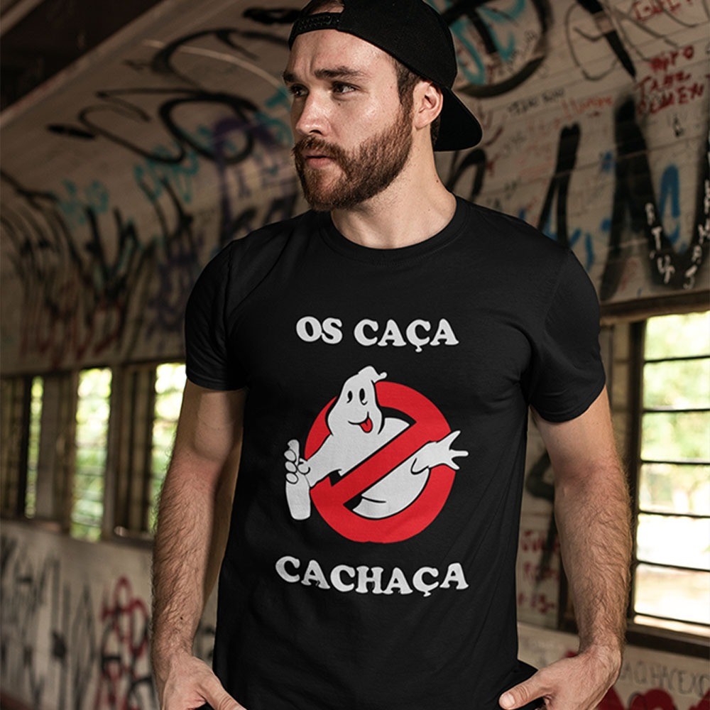Camiseta Engraçada Carnaval Festa Bloquinho Os Caça Cachaça Camisa Masculina Premium CARNAVAL 2026