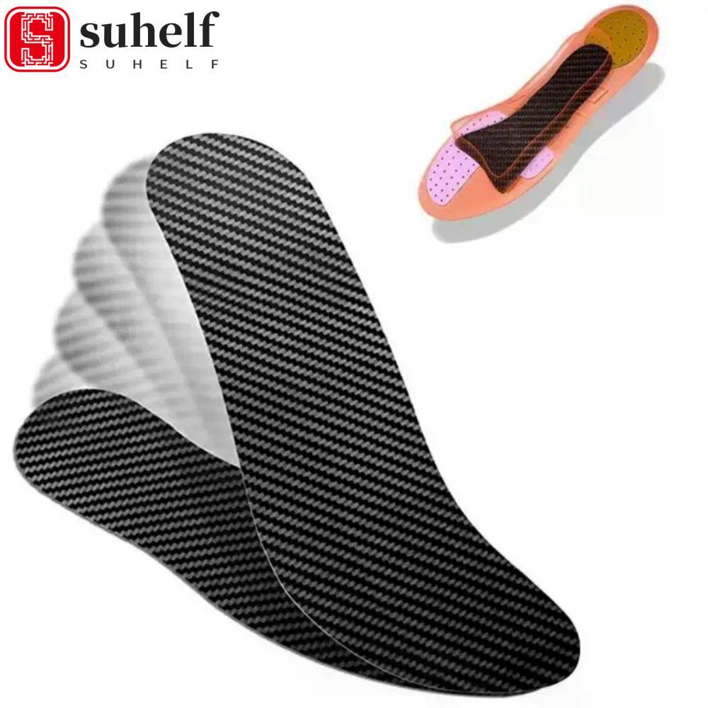 SUHELF 1 Par De Palmilha De Fibra De Carbono , Placa Rígida , Material Inserção De Sapato De Pé , Extensão De Morton