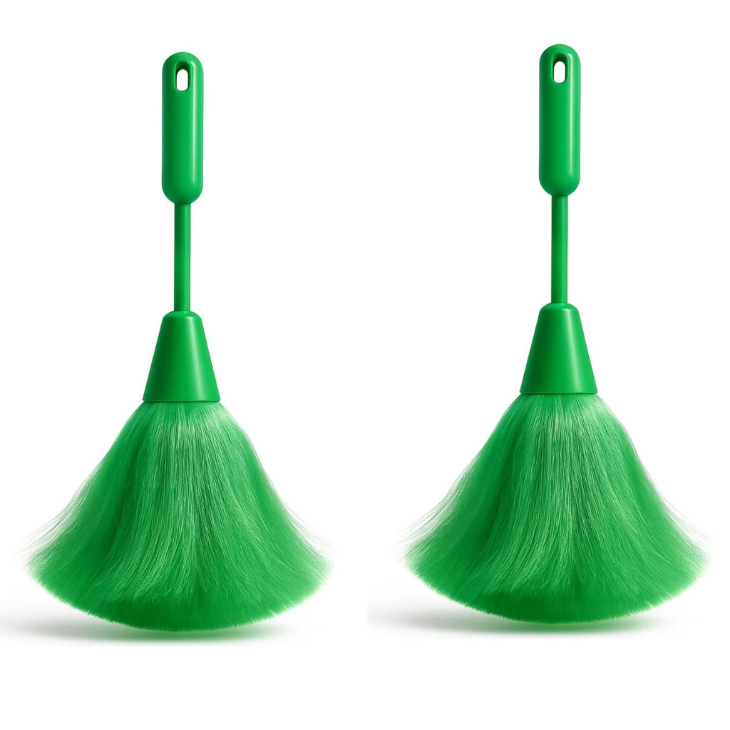 Kit com 2 Espanadores Plásticos Pequenos para Limpeza Rápida