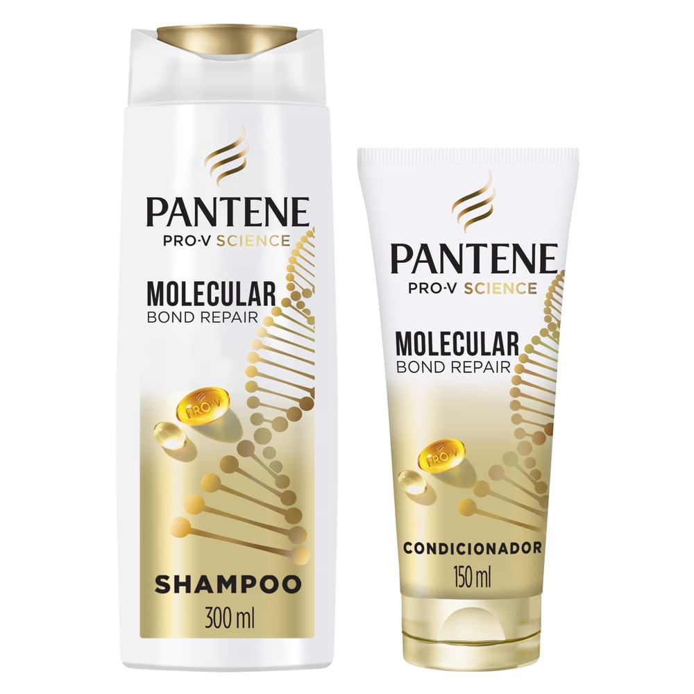 Kit Pantene Shampoo 300ml e Condicionador 150ml Pro-V Science Molecular Bond Repair