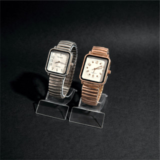 Relógio Feminino  Á Prova D´agua Quadrado De Quartzo Pulseira Elástica Analógico Pulseira em Aço Bracelete de Mola em Oferta na Shopee