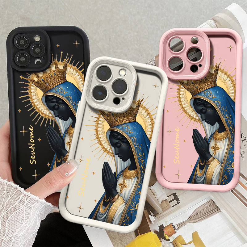 Capinha de celular personalizada Nossa Senhora Aparecida para iPhone 11 12 13 16 17 15 14 pro max 17 Air 15 Plus capa