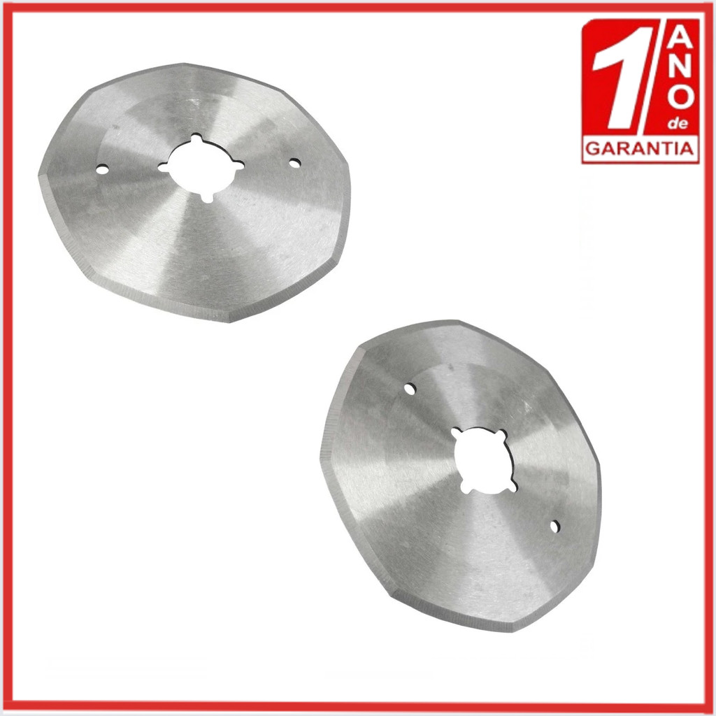 02 Discos Corte Maquina Cortar Tecido 4 Pol Octogonal Singer Textil