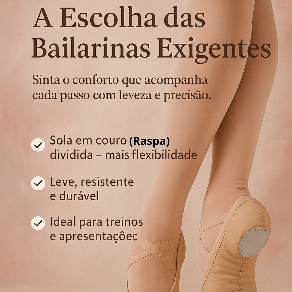 Sapatilha Sola Dividida Lona Ballet 24 ao 43, Sapatilha de Ballet meia ponta, Sapatilha Ballet, Sapatilha balé Dança