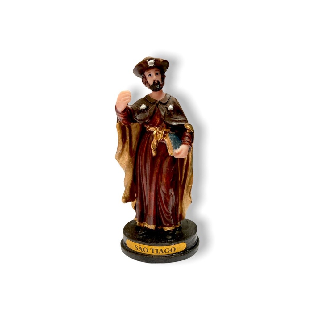 Imagem São Tiago Resina Nobre 12cm