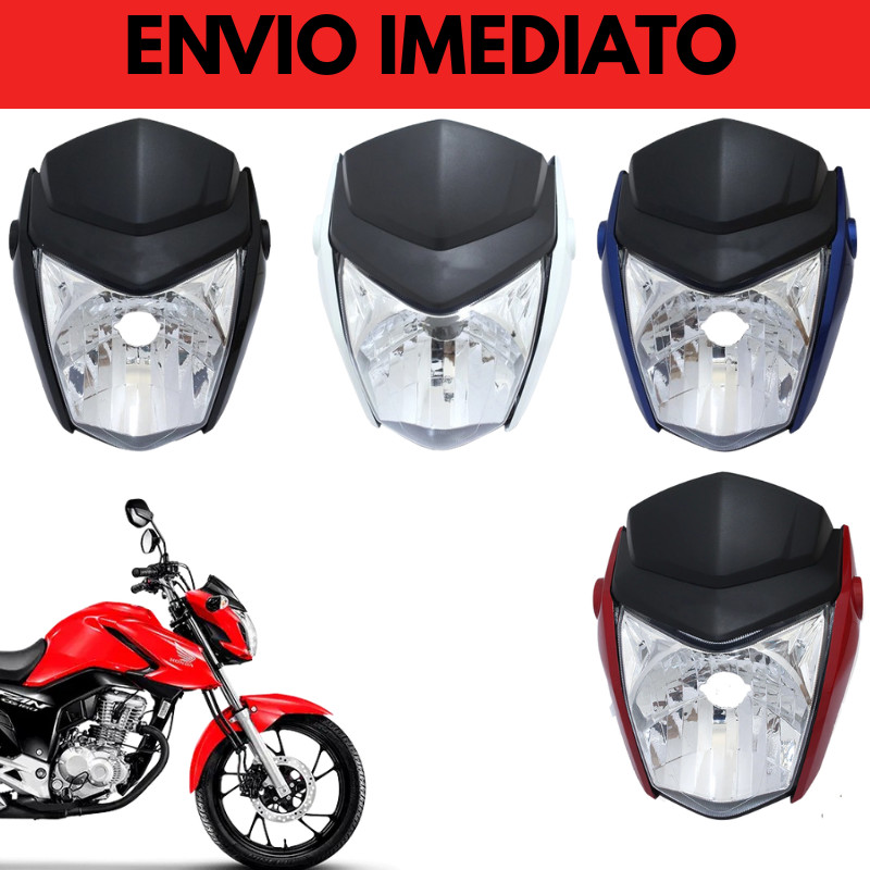 Kit Farol Completo Honda Cg Fan 160 2016 Á 2021 Com Suporte Aranha Diversas Cores ENVIO IMEDIATO