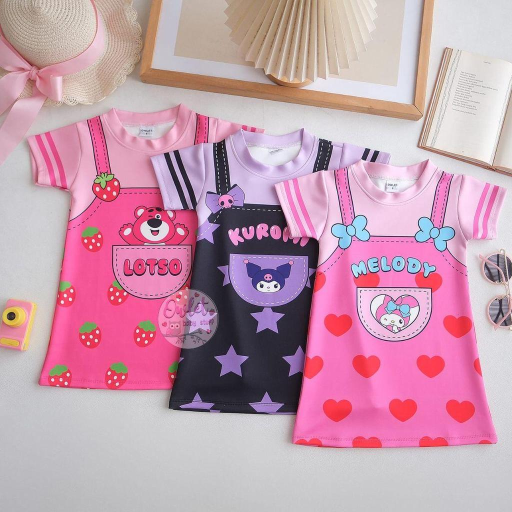 OWLET-Vestido Dryfit Sublime – Feminino Com Motivo De Personagem Roupas Femininas Estampado Completo 1-7 Anos
