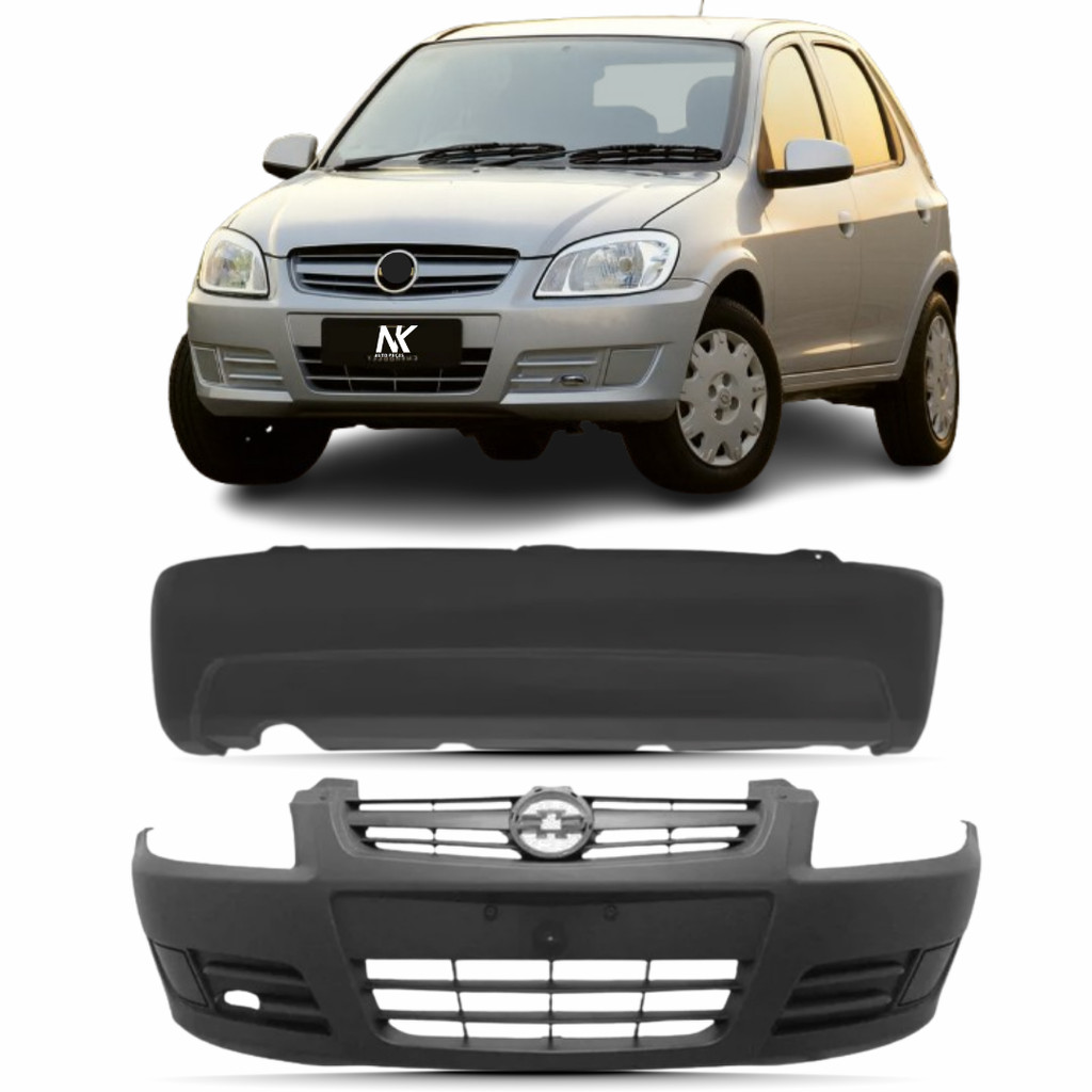 Kit Parachoque Dianteiro Traseiro Celta 2007 2008 2009 2010 2011 2012 em Oferta na Shopee