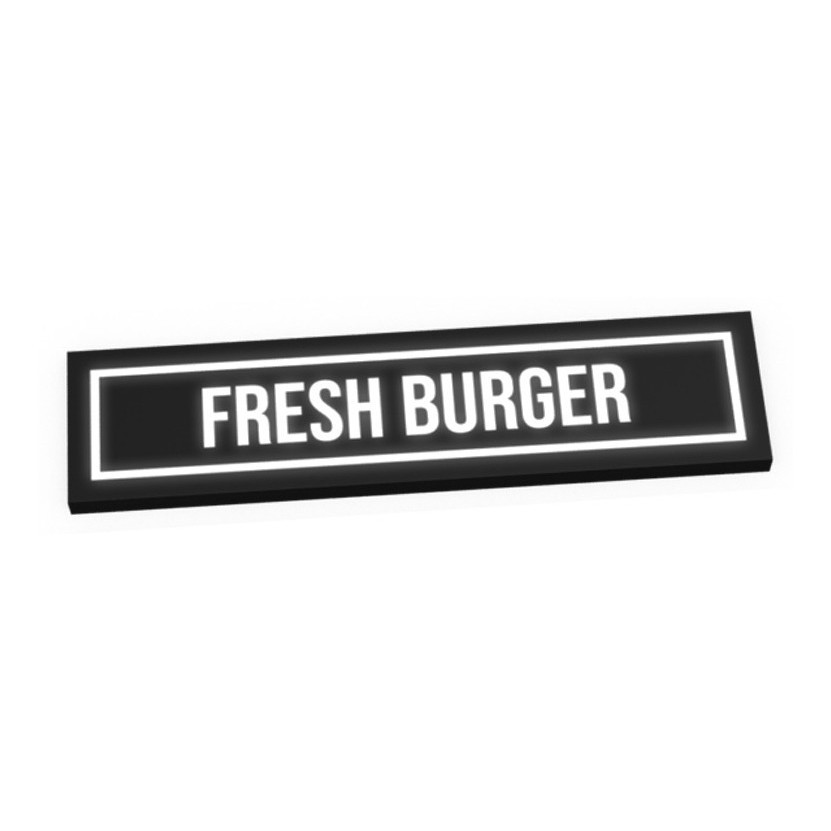 Letreiro Luminoso Fresh Burger - Decoração Hamburgueria