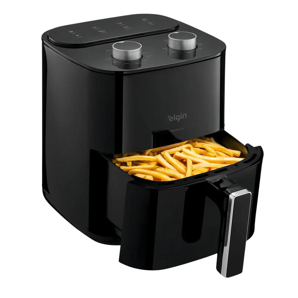 Fritadeira Elétrica Air Fryer   Elgin 3,5 Litros 220V Preta