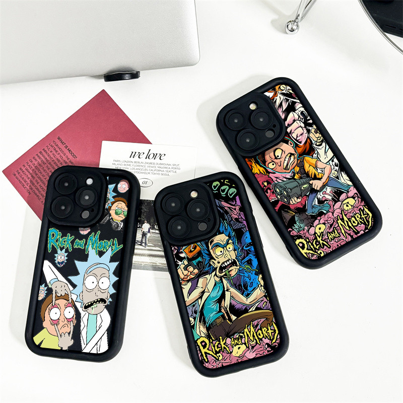 Capinha Para iPhone 17 16 15 14 13 12 11 X XS XR Pro Max Plus Capa de celular Rick and Morty silicone Case em Oferta na Shopee