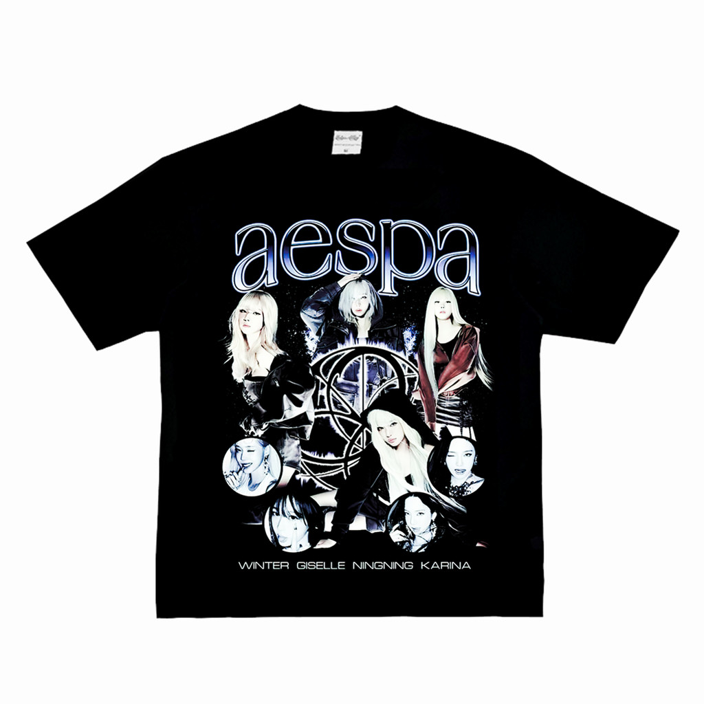 Music.Soul Camiseta Feminina AESPA Karina Winter Ningning K Pop Vintage Estampada Estilosa Confortável Retrô