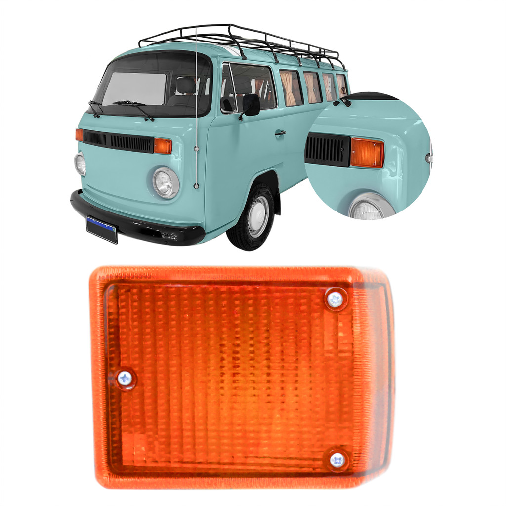Lanterna Frente Pisca AMBAR para VW KOMBI 1976 77 78 79 80 81 82 83 84 85 - LE MOTORISTA