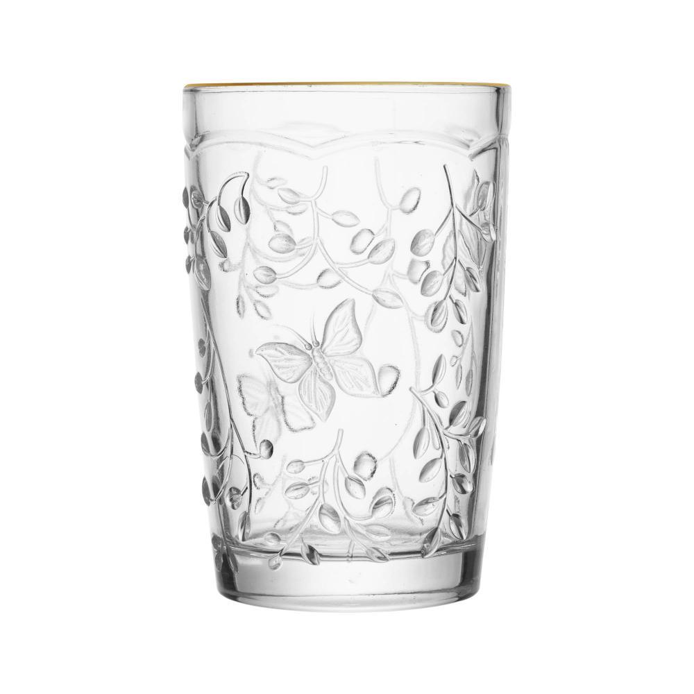 Copo Lyor New Butterfly com Fio de Ouro Cristal 330ml