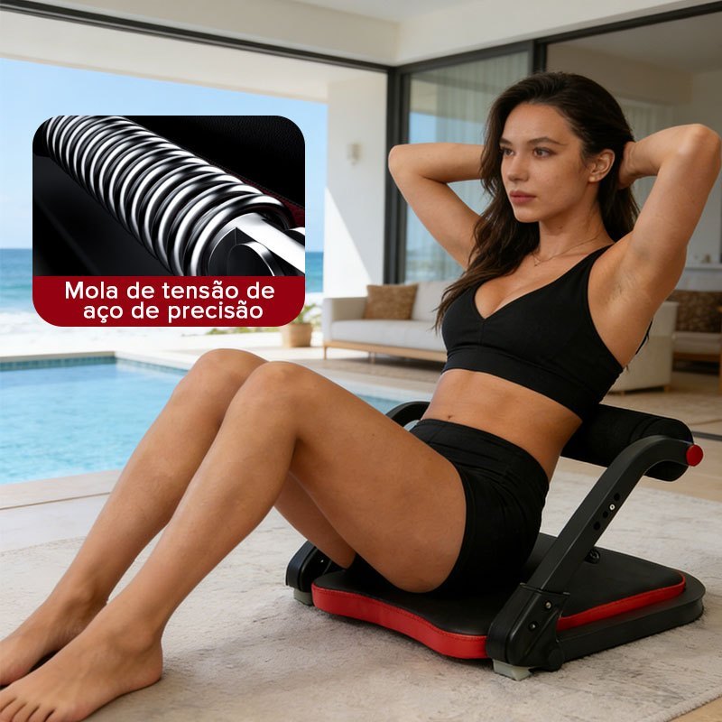 Banco Abdominal Dobrável 4 Níveis de Resistência para Exercícios Abdominais e Core Fitness em Casa