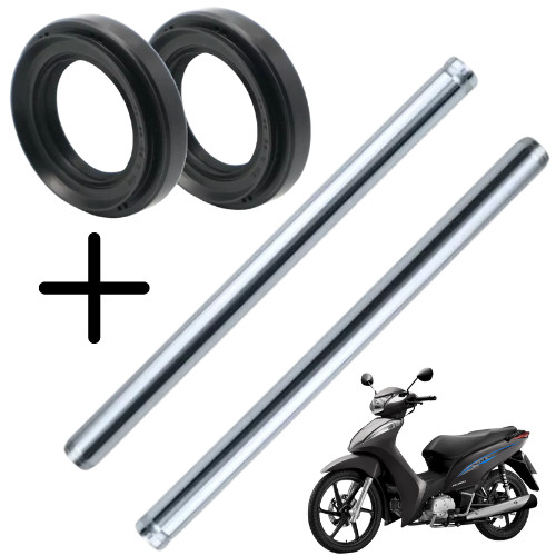 KIT TUBO CILINDRO INTERNO BENGALA E RETENTORES BIZ 125 2005 A 2010