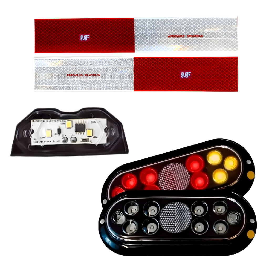 Kit Lanterna Led Carretinha Barco Jetski Prova D'água
