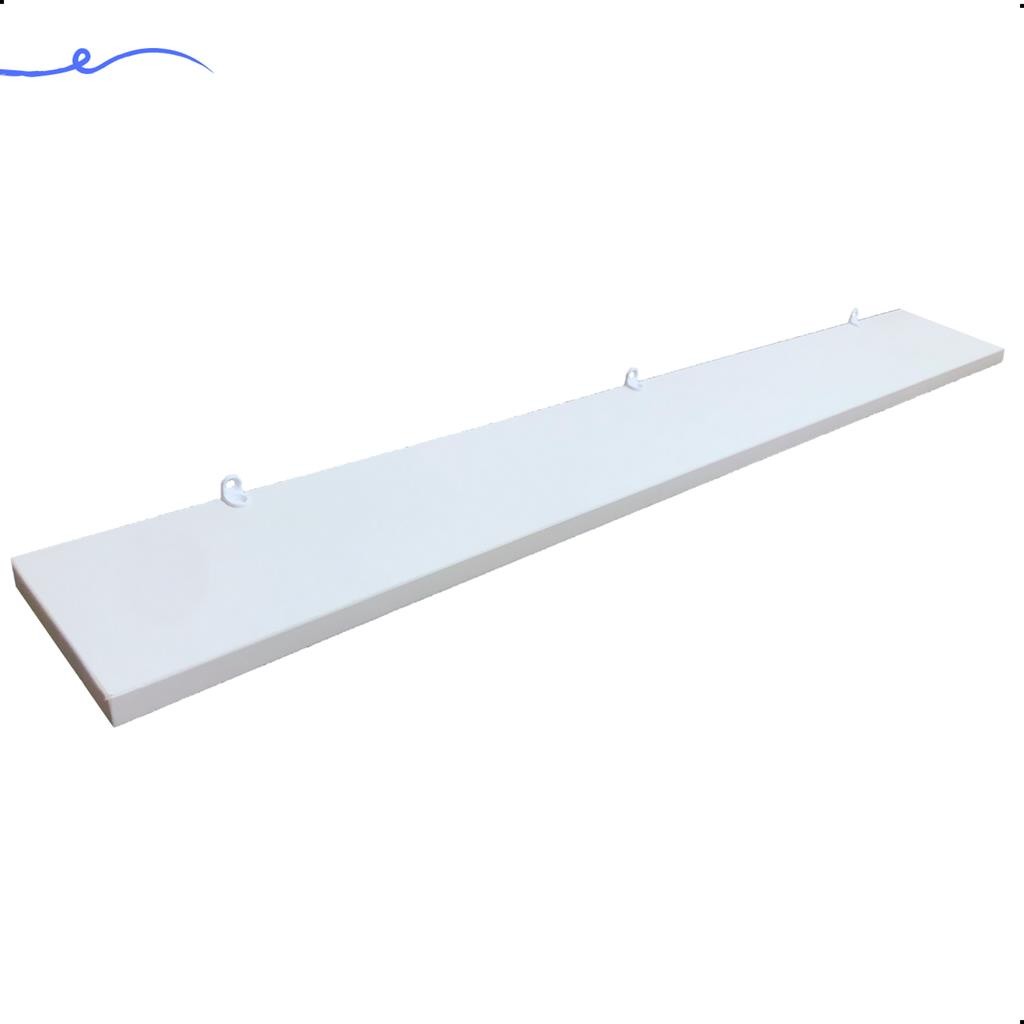 1 Prateleira Branca 80X10 Com Suporte Flutuante Mdf Organizadora Decoração Cozinha Quarto Banheiro