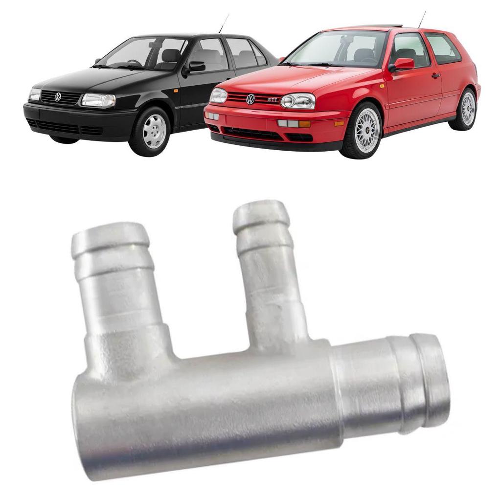CONEXAO COTOVELO EM L 2 SAIDAS PARA MANGUEIRA BOMBA AGUA GOLF JETTA POLO CLASSIC