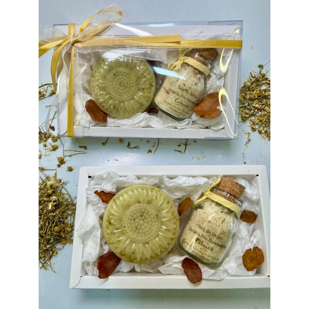 Kit Presente Sabonete Camomila e Sais de Banho Espumante
