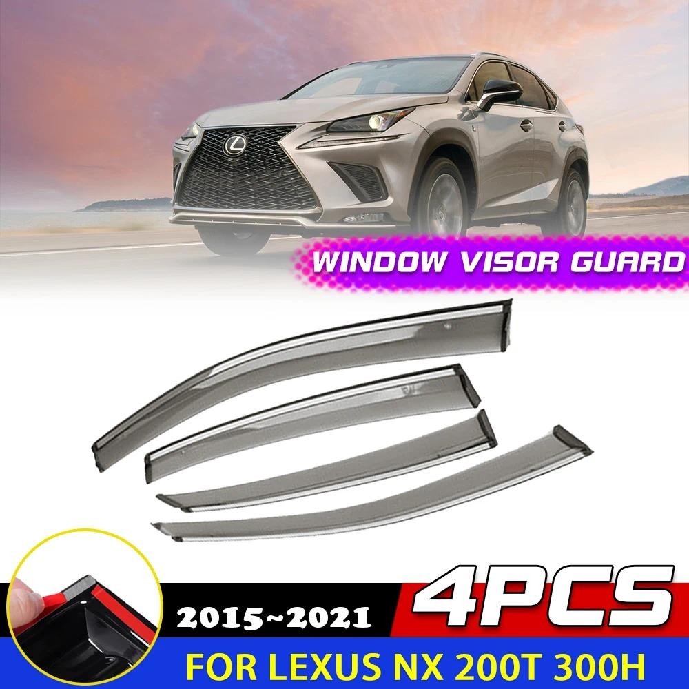 Viseira De Janelas De Carro Para Lexus NX 200t NX200 300h 300 2015 ~ 2021 Toldos Sol Chuva Sobrancelha Defletor De Fumaç