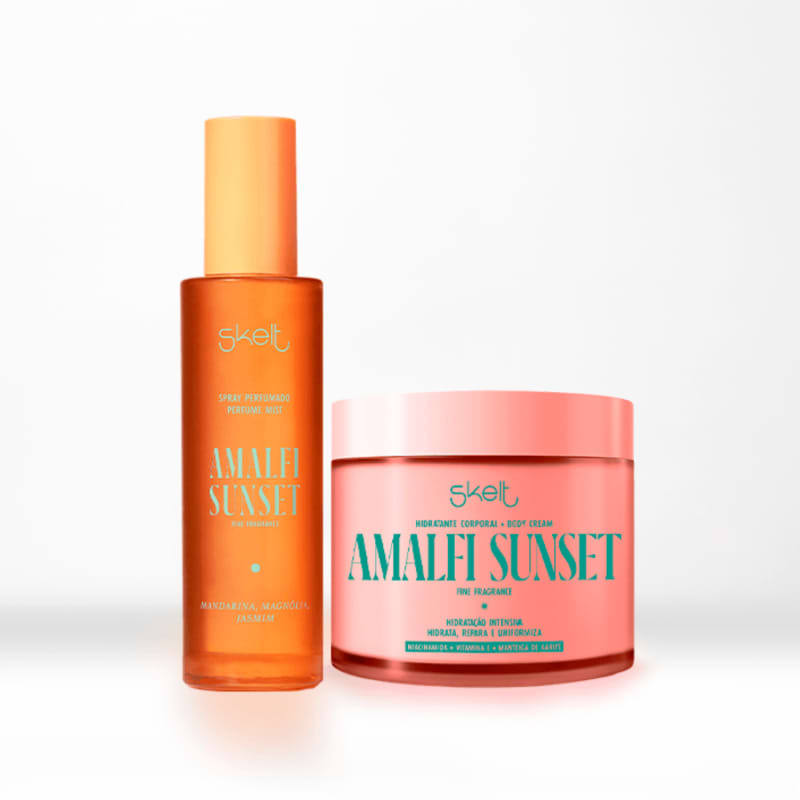 Kit Skelt Amalfi Sunset - Hidratante Corporal Body Cream + Perfume Mist (2 Produtos)