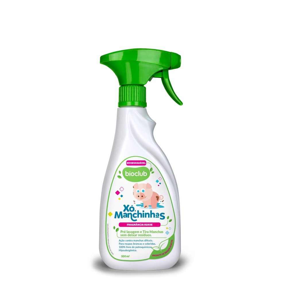 Tira Manchas Sem Cloro Alvejante Roupas de Bebê - Xô Manchinha Bioclub - 500ml
