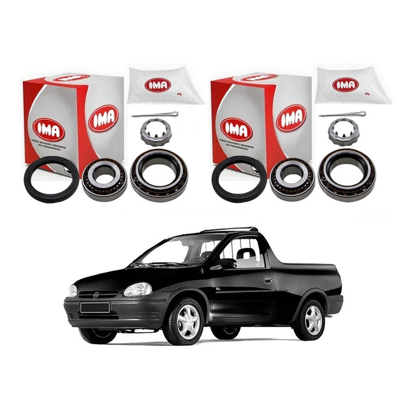 Par Kit Rolamento Roda Traseiro, Corsa Pick-up 1.6 1995 A 1999