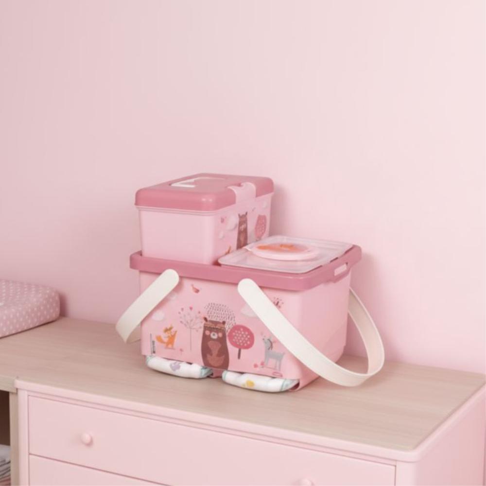 Kit Trocador Bichinhos Petit 3 Peças Bebê Enxoval Lenço Fralda Caixa Plasútil em Oferta na Shopee