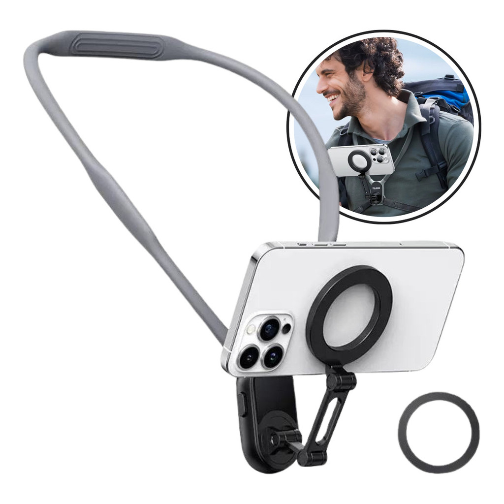 Suporte Magnético Celular Pescoço Gravar Videos Primeira Pessoa MTG188