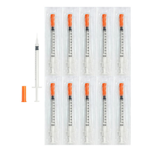 10 Un Seringa Para Insulina - 1ml 30g Agulha Fixa Injex Top!
