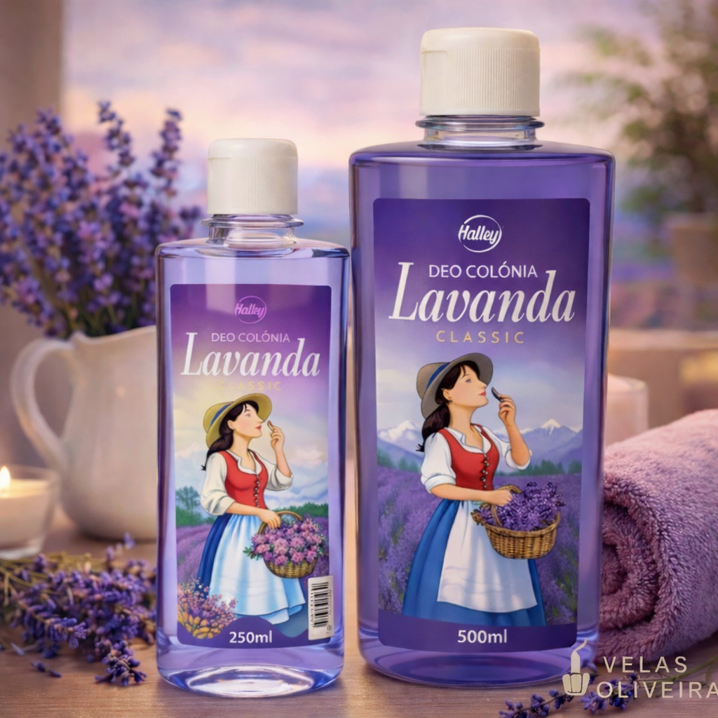 Deo Colônia Lavanda Halley Original 250ml/500ml Perfume Refrescante em Oferta na Shopee
