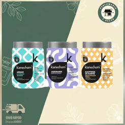 Kit Kanechom Cronograma Capilar Máscara de Argan + Creme Manteiga de Karité + Creme de Jaborandi