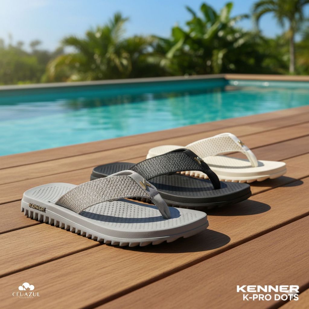 Chinelo Masculino Kenner K-Pro Dots Conforto Original em Oferta na Shopee