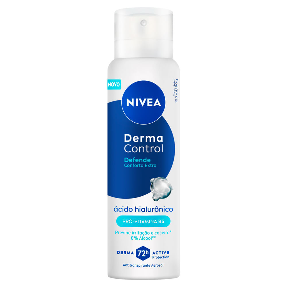 Desodorante Nivea Derma Control Defende Aerossol 72h Antitranspirante 150ml