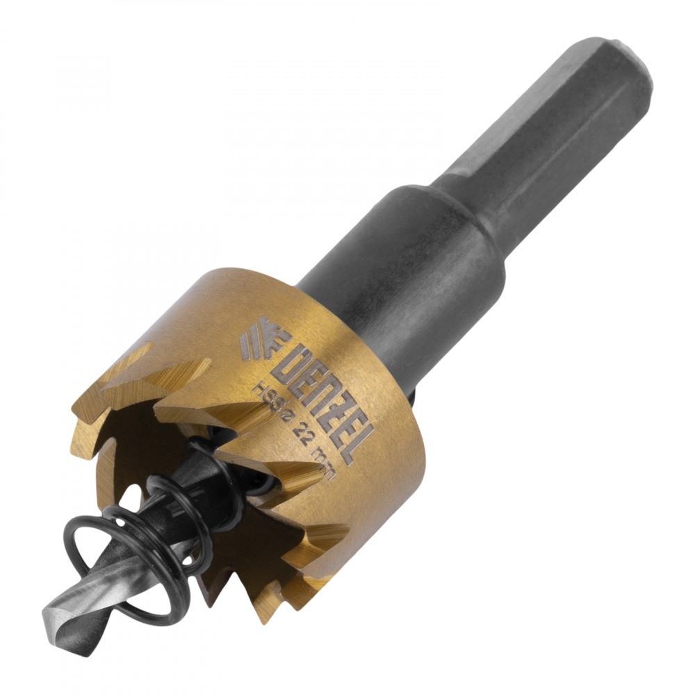 Serra copo para metal 22 mm revestimento em Nitreto de Titânio com suporte Denzel