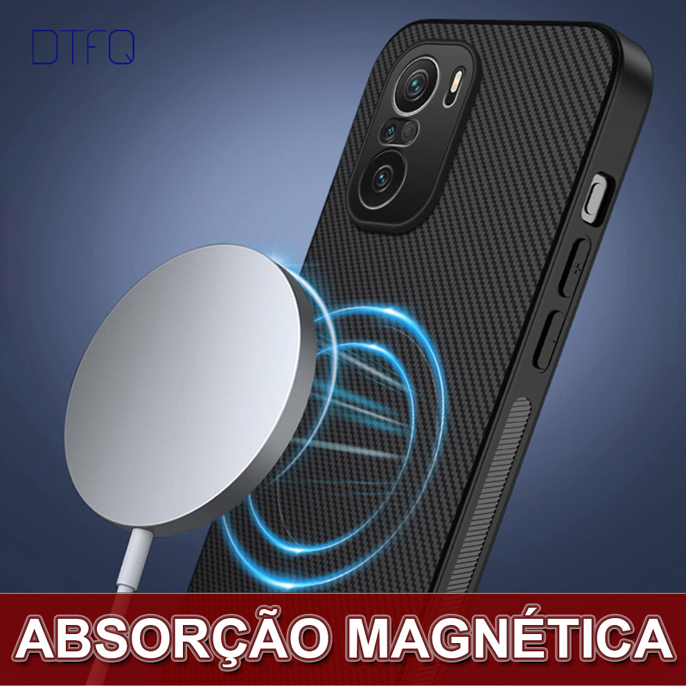 Capa De Couro Magnética Caso De Telefone para POCO F3 — imagem 2 de 2