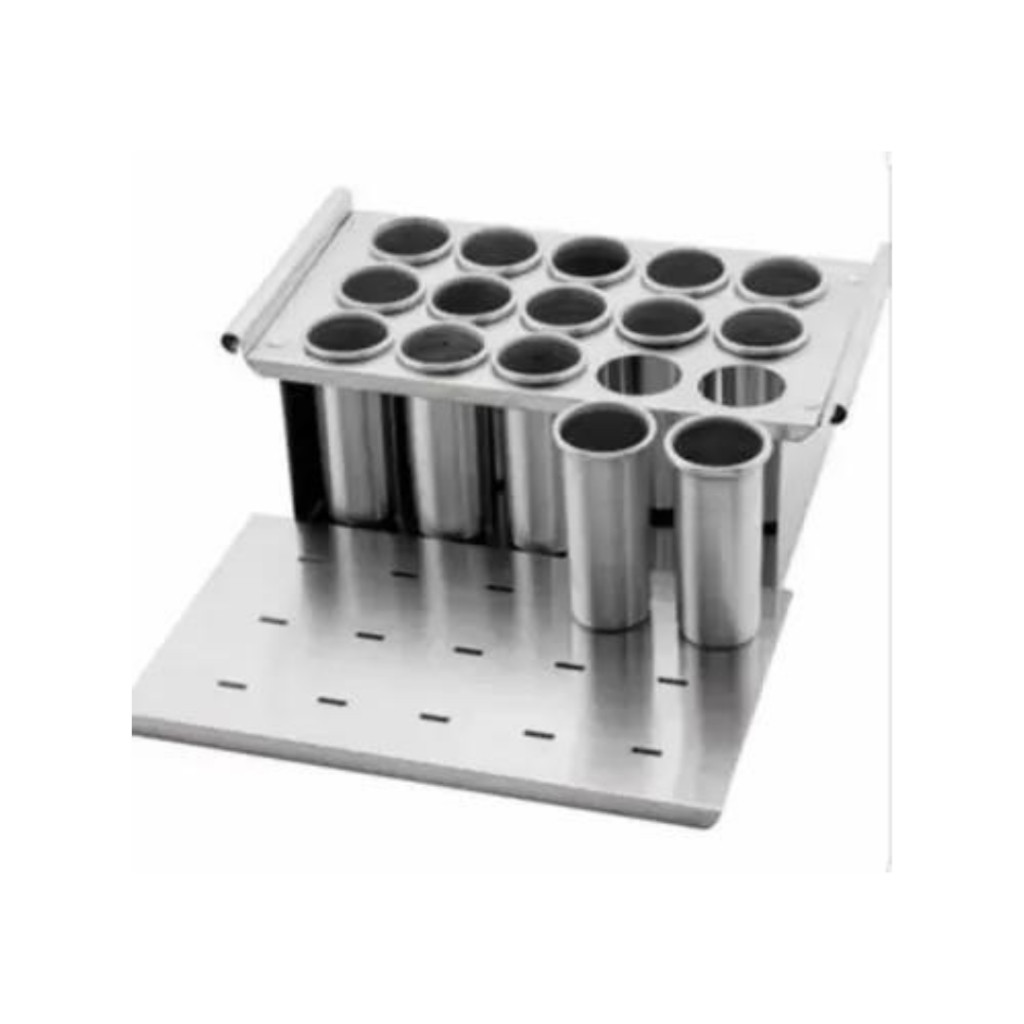 Forma Picolé Picoleteira Em Alumínio com 15 forminhas e Centralizador de Palitos em Oferta na Shopee