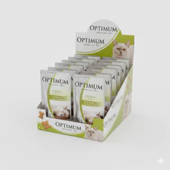 Kit Ração Úmida Optimum Sachê para Gatos Adultos Frango 40 Unidades