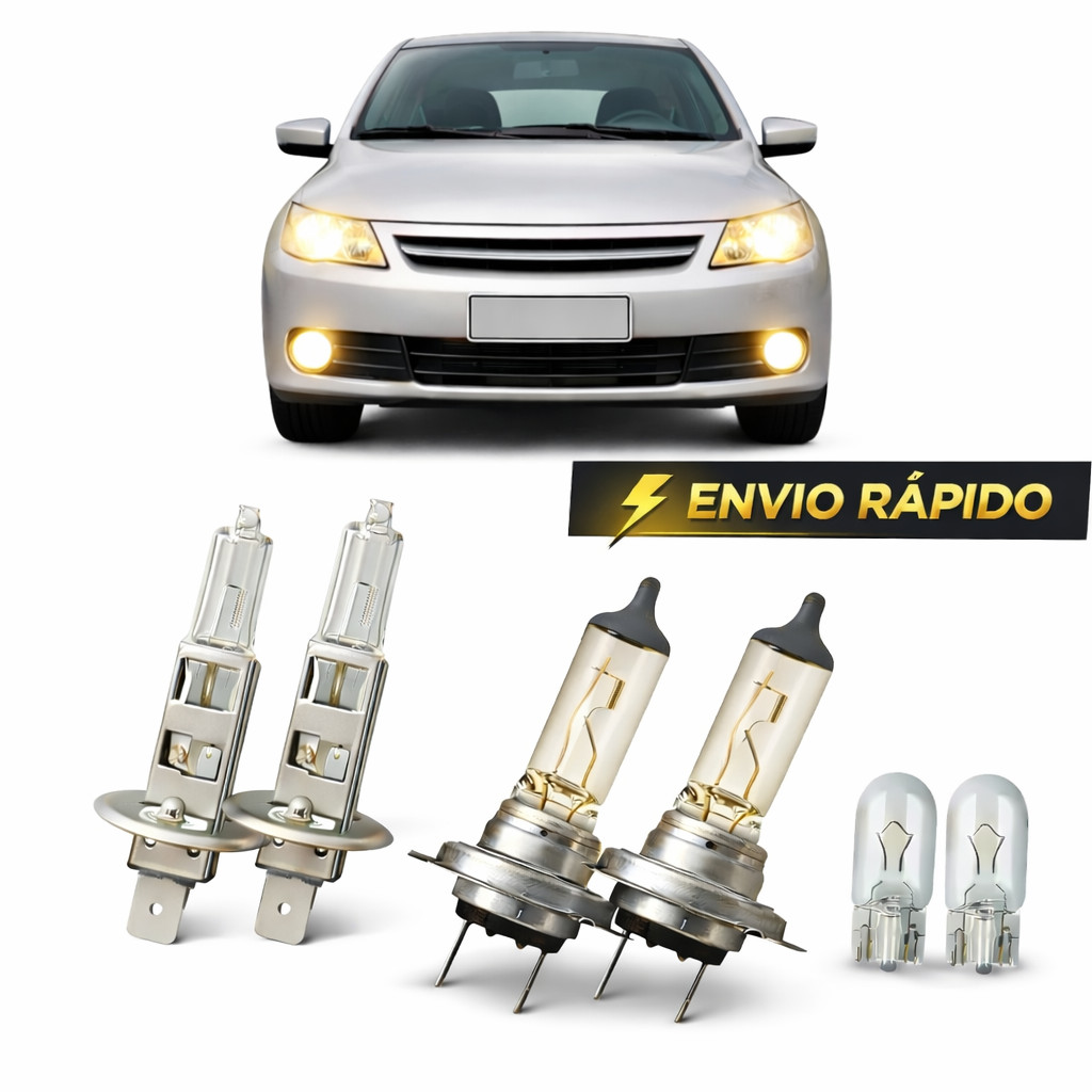 Kit 6 Lampada H7 H1 T10 Farol Alto Baixo Lanterna Foco Duplo Envio Rapido em Oferta na Shopee