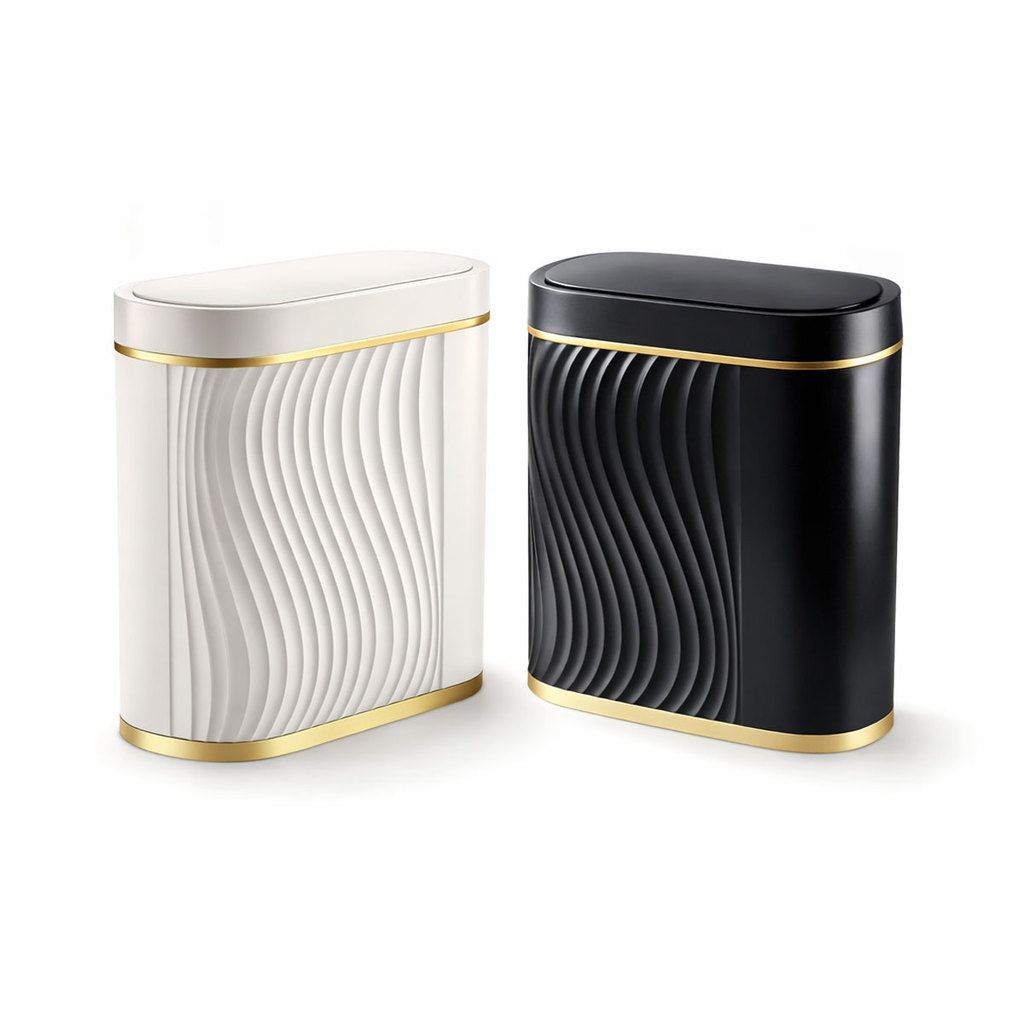 Lixeira Automática 8L Sensor de Movimento Oval Compacta à Prova d’Água IPX5 Banheiro Cozinha Escritório em Oferta na Shopee