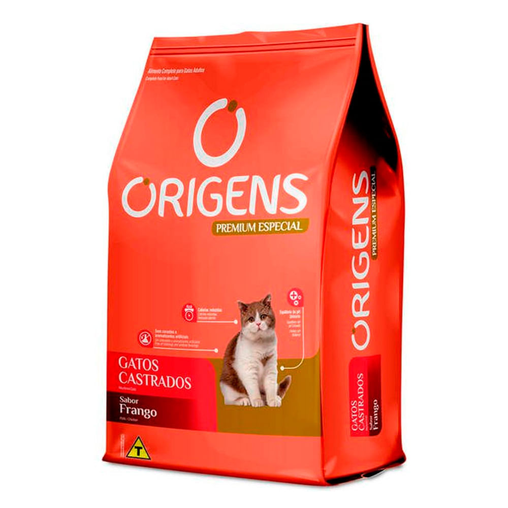 Ração para Gatos Castrados Origens Premium Especial Sabor Frango 1Kg em Oferta na Shopee