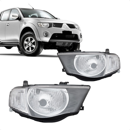 Farol Triton 2007 A 2016 Foco Simples Cristal