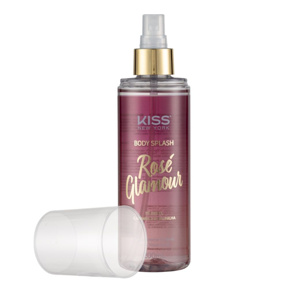 Body Splash Kiss New York Rosé Glamour 200ml em Oferta na Shopee