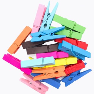 Mini Pregador de Madeira 3,5 cm Colorido Prendedor de Fotos Lembrancinha Artesanato Scrapbook em Oferta na Shopee