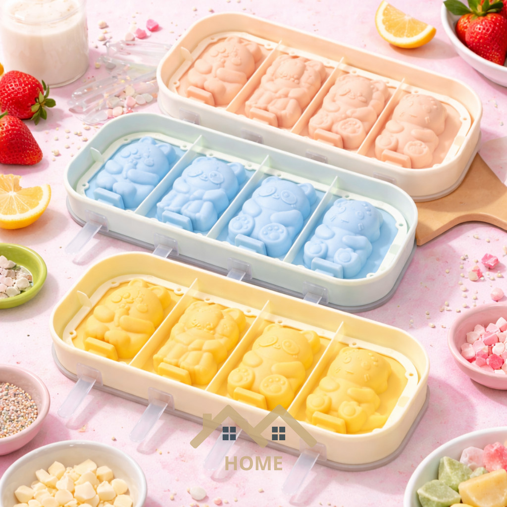 Forma Molde Ursinhos Para Sorvete Picolé Chocolate Silicone em Oferta na Shopee