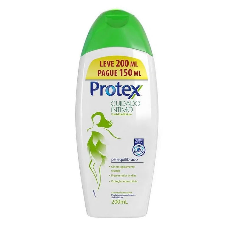 Sabonete Líquido Intimo Protex Fresh Leve 200ml Pague 150ml em Oferta na Shopee
