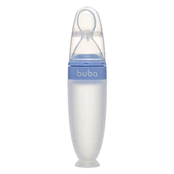 Colher Dosadora em Silicone com Ventosa Buba +6M Azul