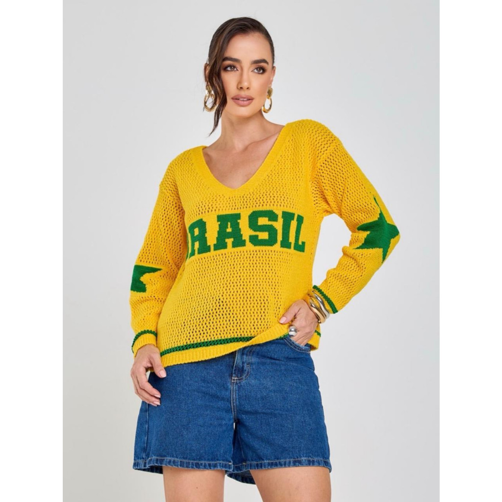 Blusa do Brasil manga longa